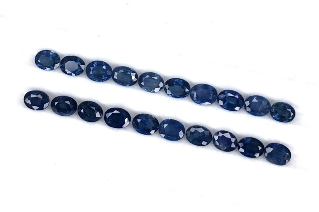 10 Pcs Natural Blue Sapphire 4x3mm Oval Shape Precious Loose Certified Gemstones