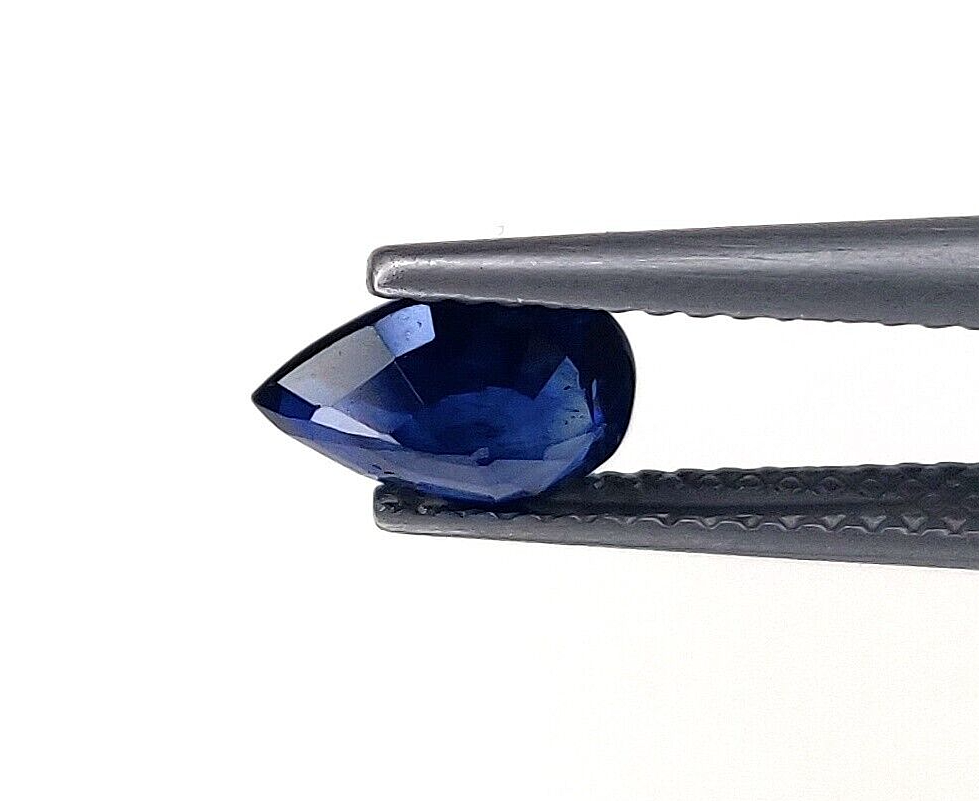 2 Pcs Natural Blue Sapphire 8x6mm Pear Shape Precious Loose Gemstone For Jewelry