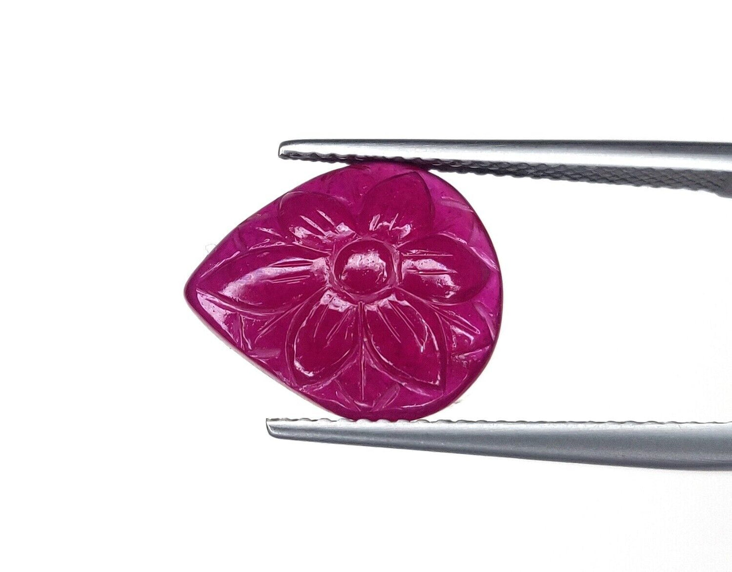 Natural Ruby Oval Pear Heart Fancy Hand Carved Flower Loose Gemstone Cabochons