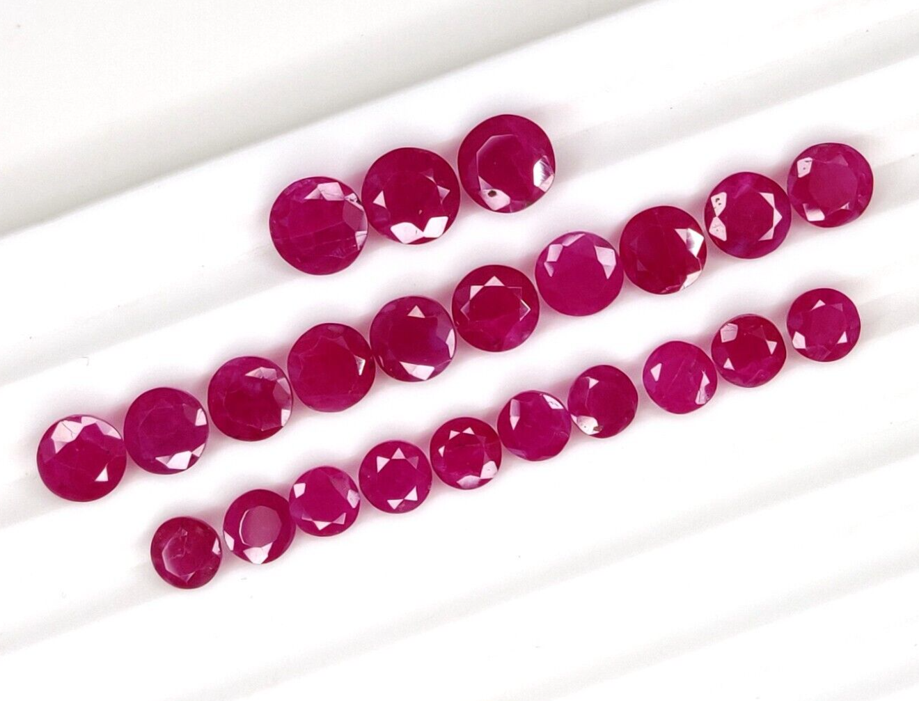 2 Pc Natural Ruby 5mm Round Shape Precious Loose Gemstones For Jewelry Making