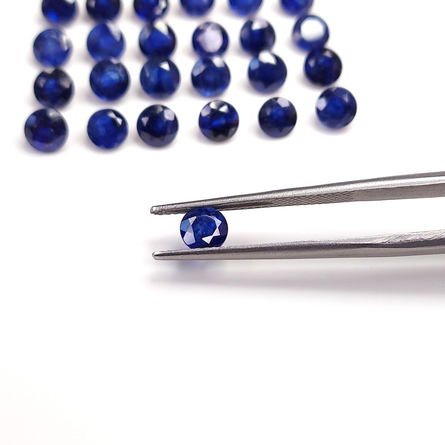 Natural Blue Sapphire 7mm Round Shape Certified Precious Loose Gemstone