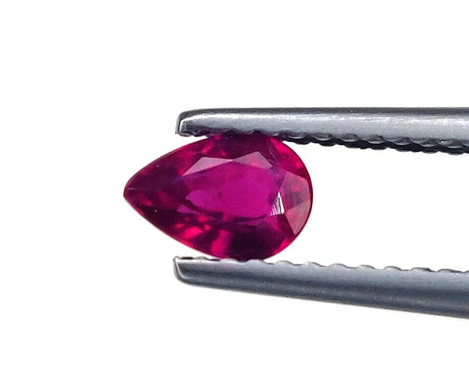 2 Pcs Natural Ruby Top Quality 6x4mm Pear Shape Precious Loose Jewelry Gemstones