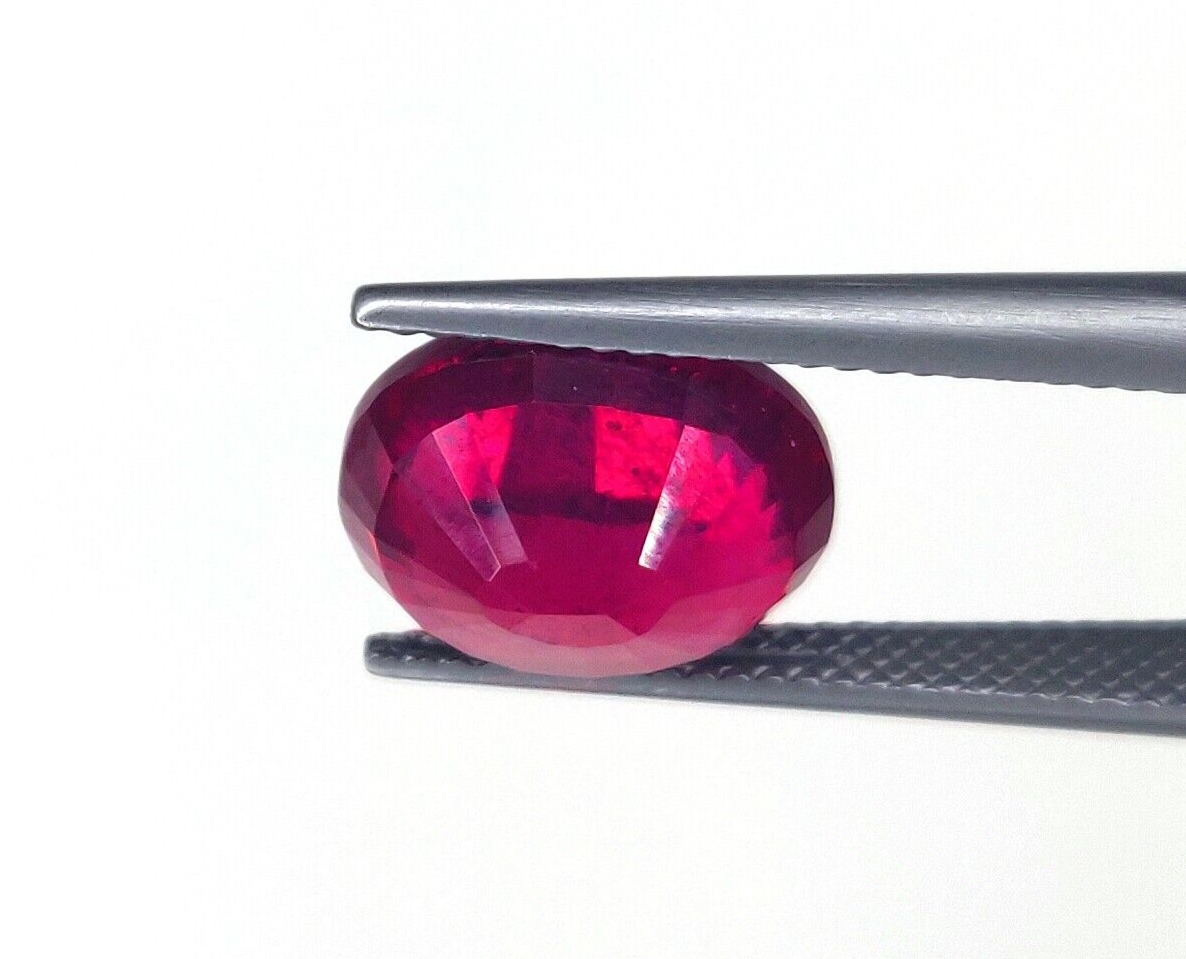 1 Pc Natural Ruby Top Quality 12x10mm Oval Shape Precious Loose Jewelry Gemstone
