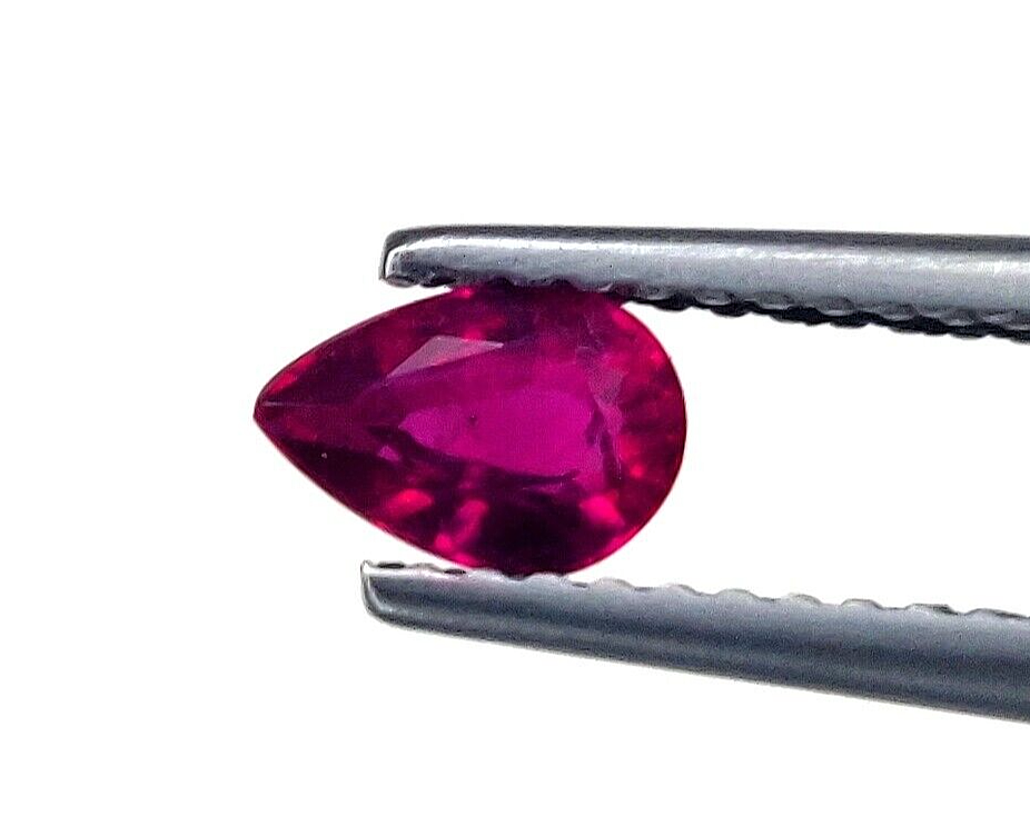 2 Pcs Natural Ruby Top Quality 6x4mm Pear Shape Precious Loose Jewelry Gemstones