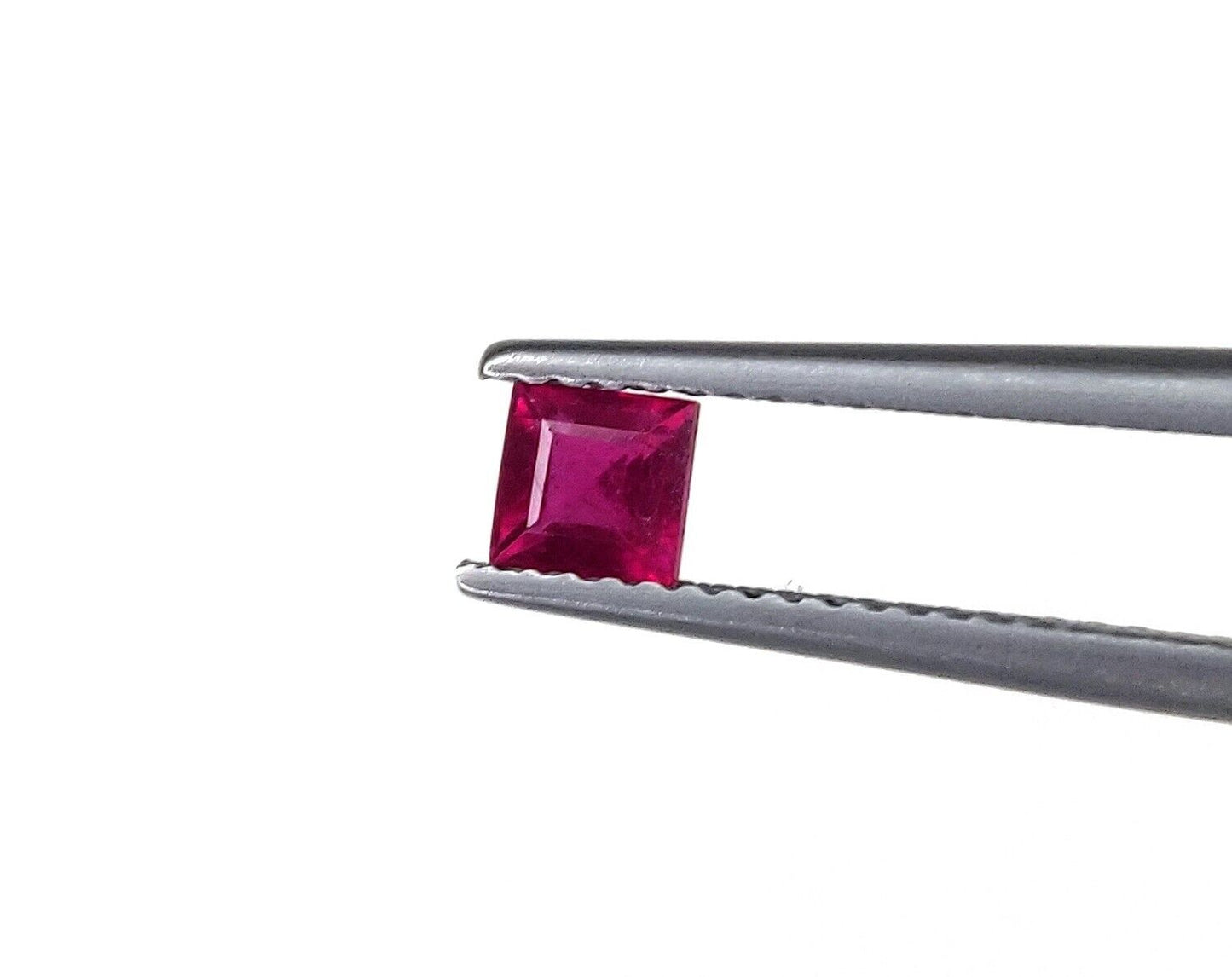 15 Pcs Natural Ruby 4mm Square Shape Precious Loose Gemstones For Jewelry Making
