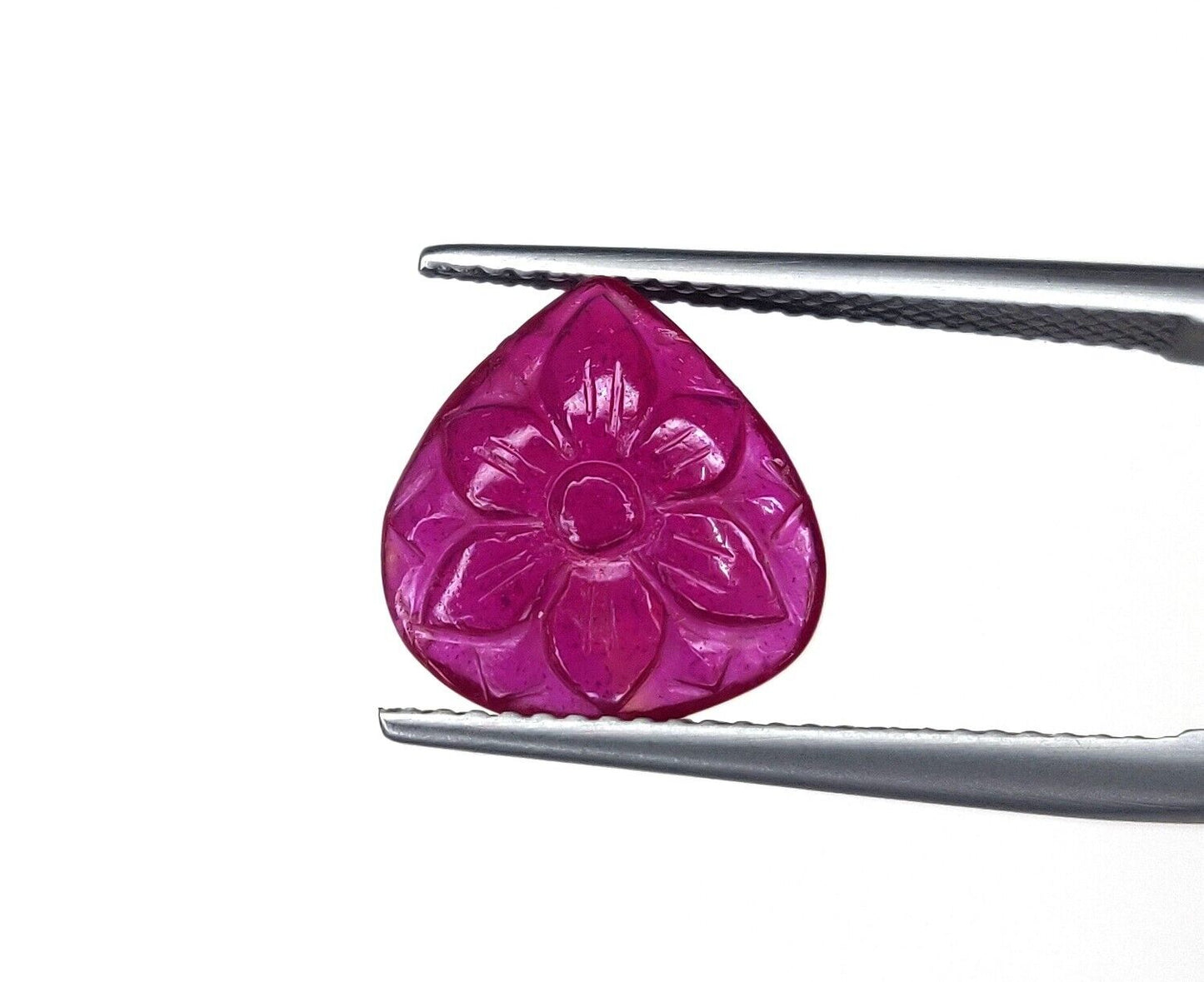 Natural Ruby Oval Pear Heart Fancy Hand Carved Flower Loose Gemstone Cabochons
