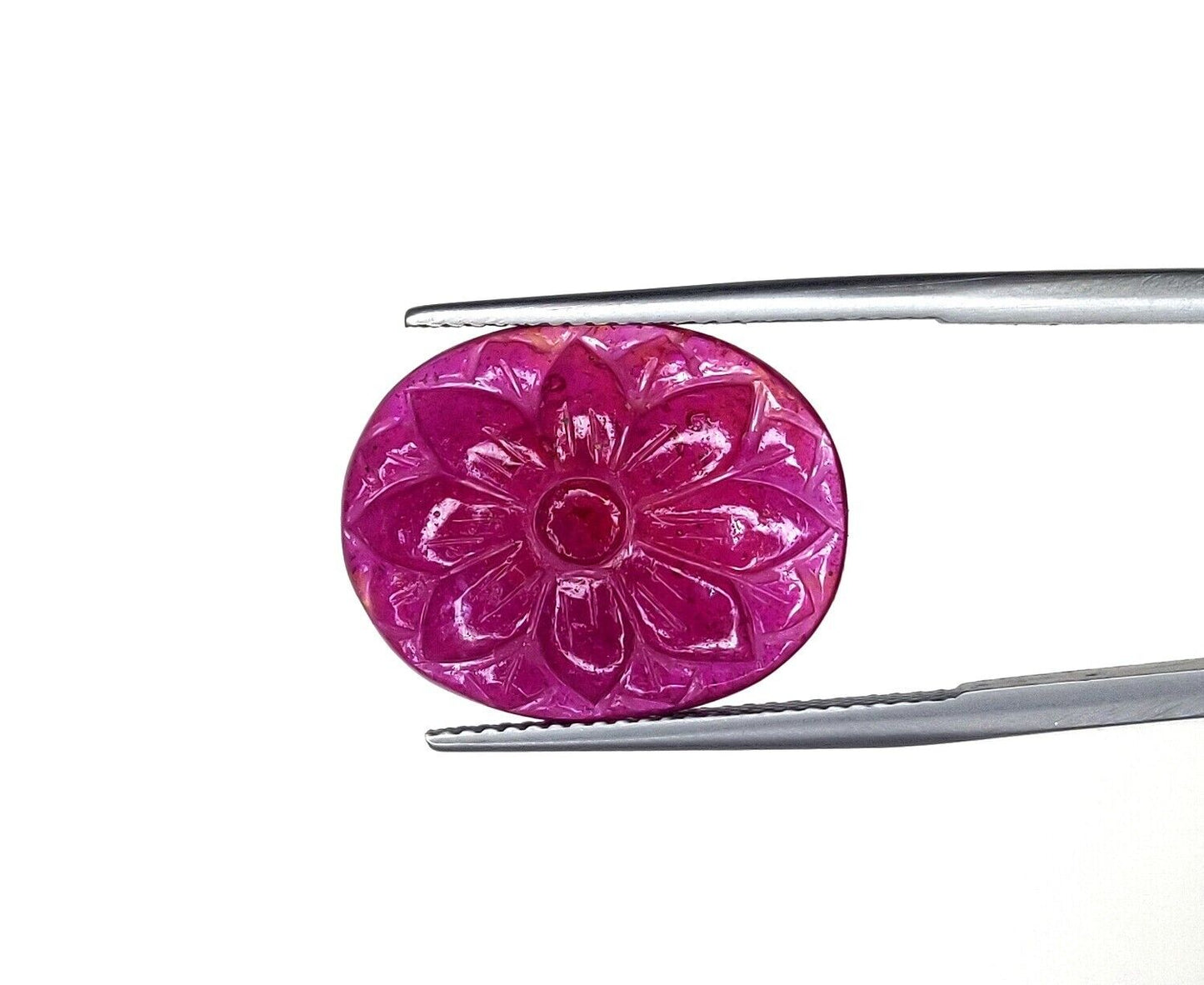 Natural Ruby Oval Pear Heart Fancy Hand Carved Flower Loose Gemstone Cabochons