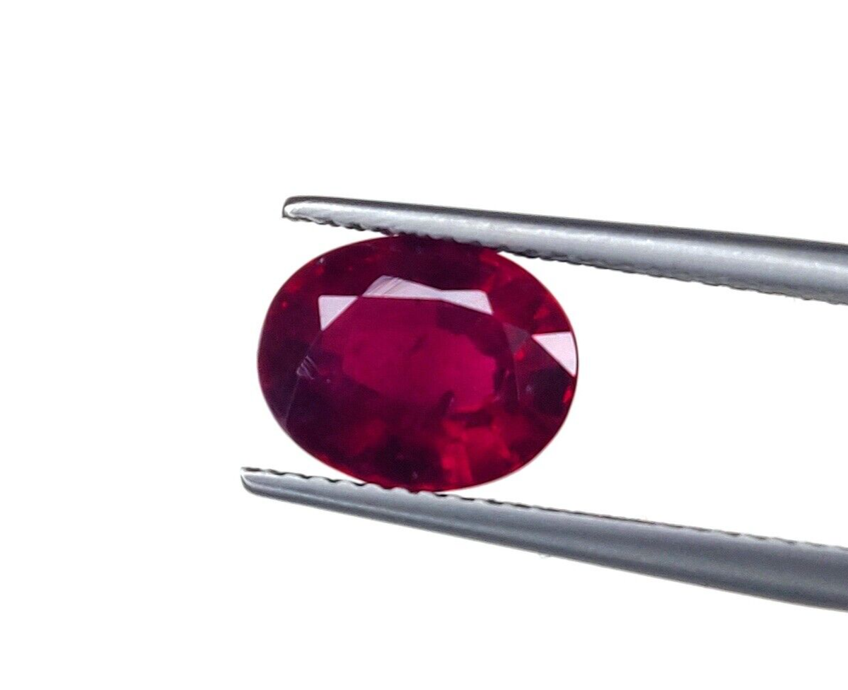 1 Pc Natural Ruby Top Quality 10x8mm Oval Shape Precious Loose Jewelry Gemstones