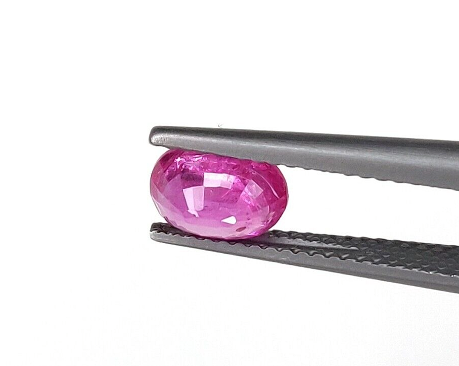 2 Pcs Natural Pink Sapphire 6x4mm Oval Precious Loose Gemstone For Jewelry Gifts