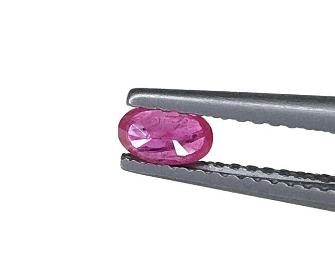2 Pc Natural Mozambique Ruby 5x3mm Oval Precious Loose Gemstone For Jewelry Gift