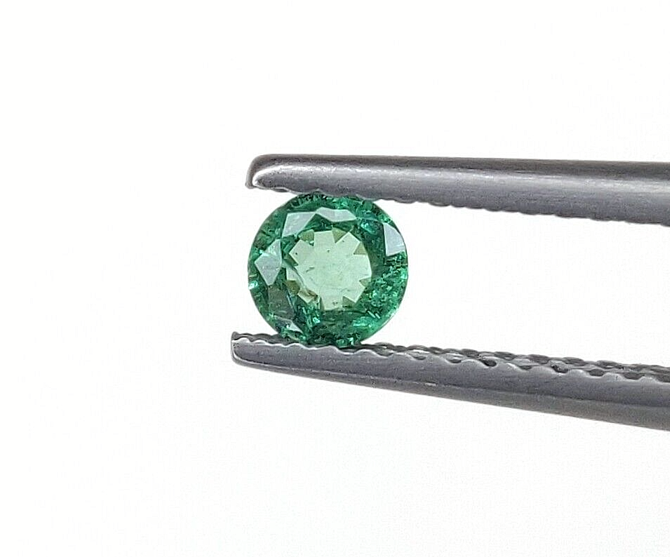 5 Pcs Natural Zambian Emerald 3mm Round Loose Precious Certified Gemstones