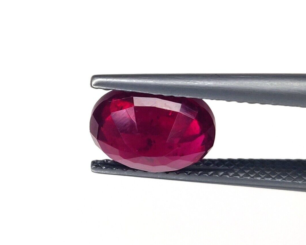 1 Pc Natural Ruby Top Quality 10x8mm Oval Shape Precious Loose Jewelry Gemstones