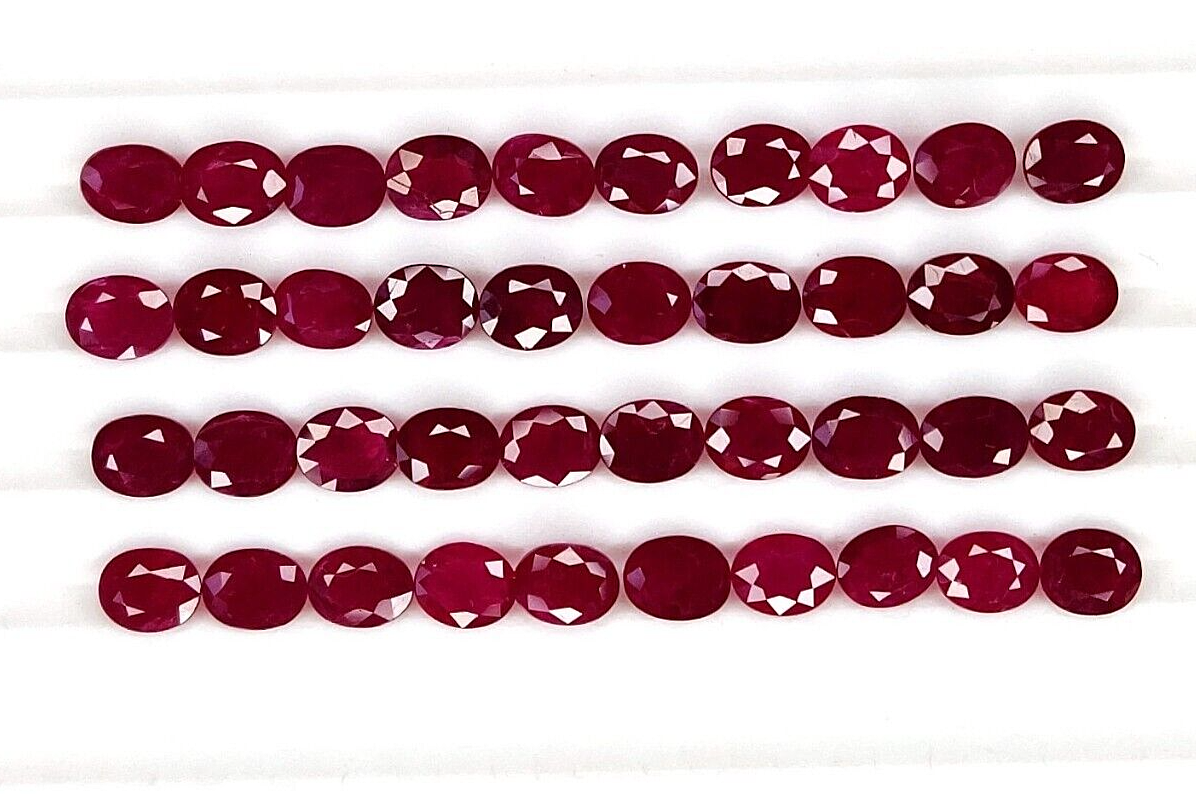 1 Pc Natural Red Ruby Oval Shape 5x4mm Loose Certified Precious Gemstone