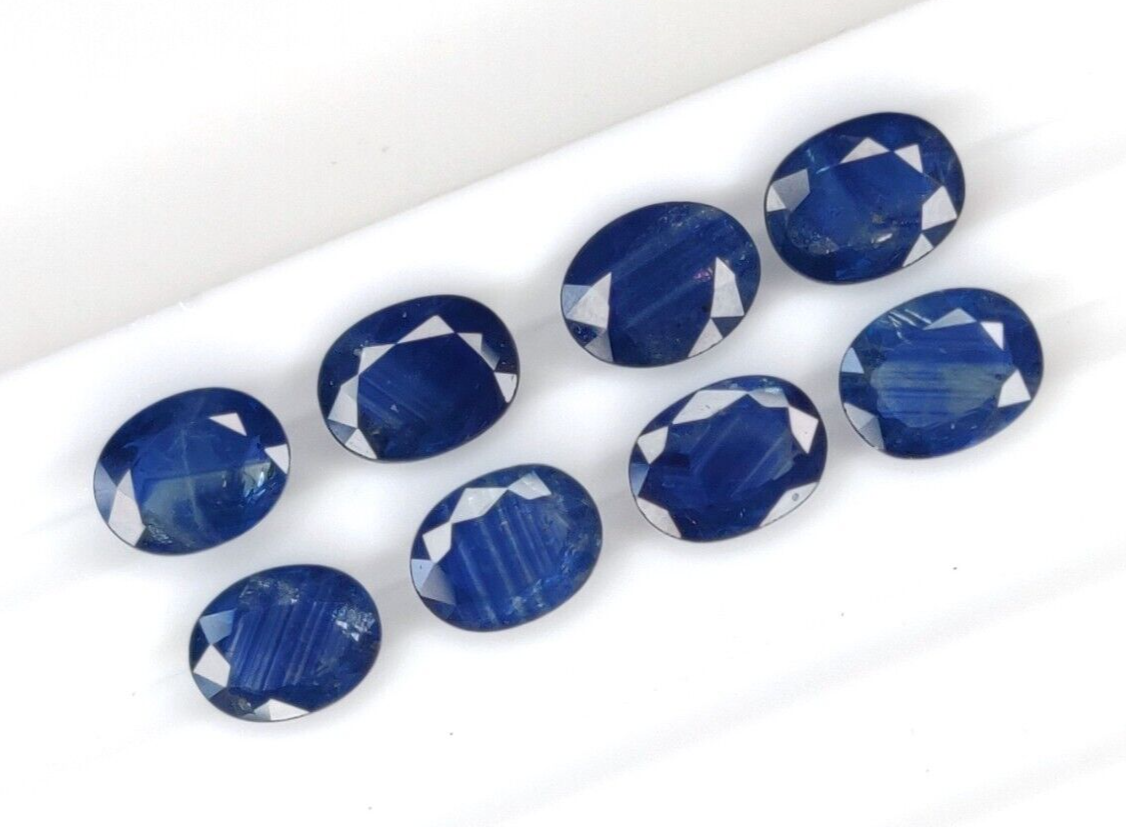 1 Pc Natural Blue Sapphire 9x7mm Oval Loose Gemstone For Jewelry Making Gifts