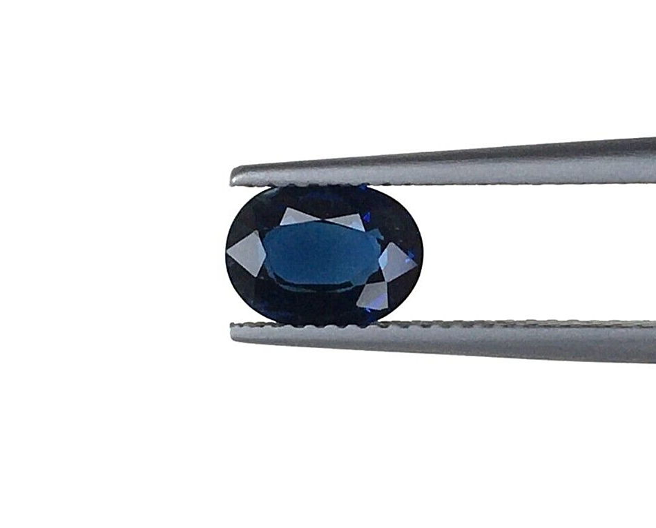 2 Pcs Natural Blue Sapphire 8x6mm Oval Loose Gemstone For Jewelry Making Gifts