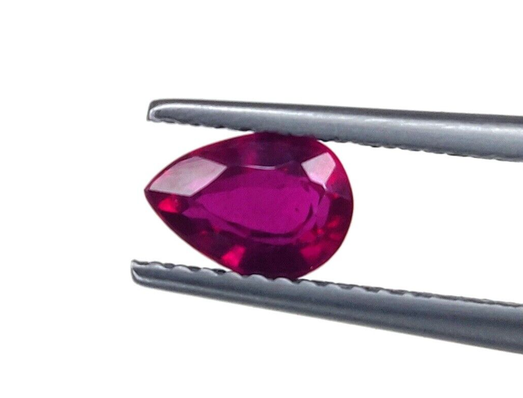 1 Pc Natural Ruby Top Quality 7x5mm Pear Shape Precious Loose Jewelry Gemstones