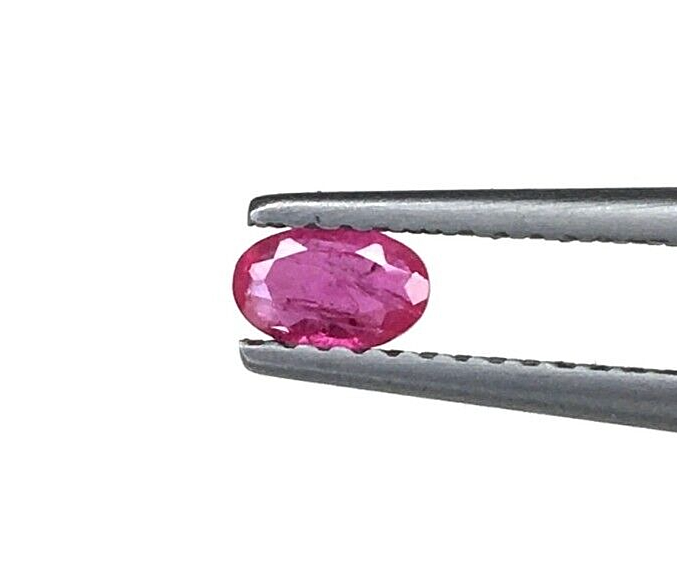 2 Pc Natural Mozambique Ruby 5x3mm Oval Precious Loose Gemstone For Jewelry Gift