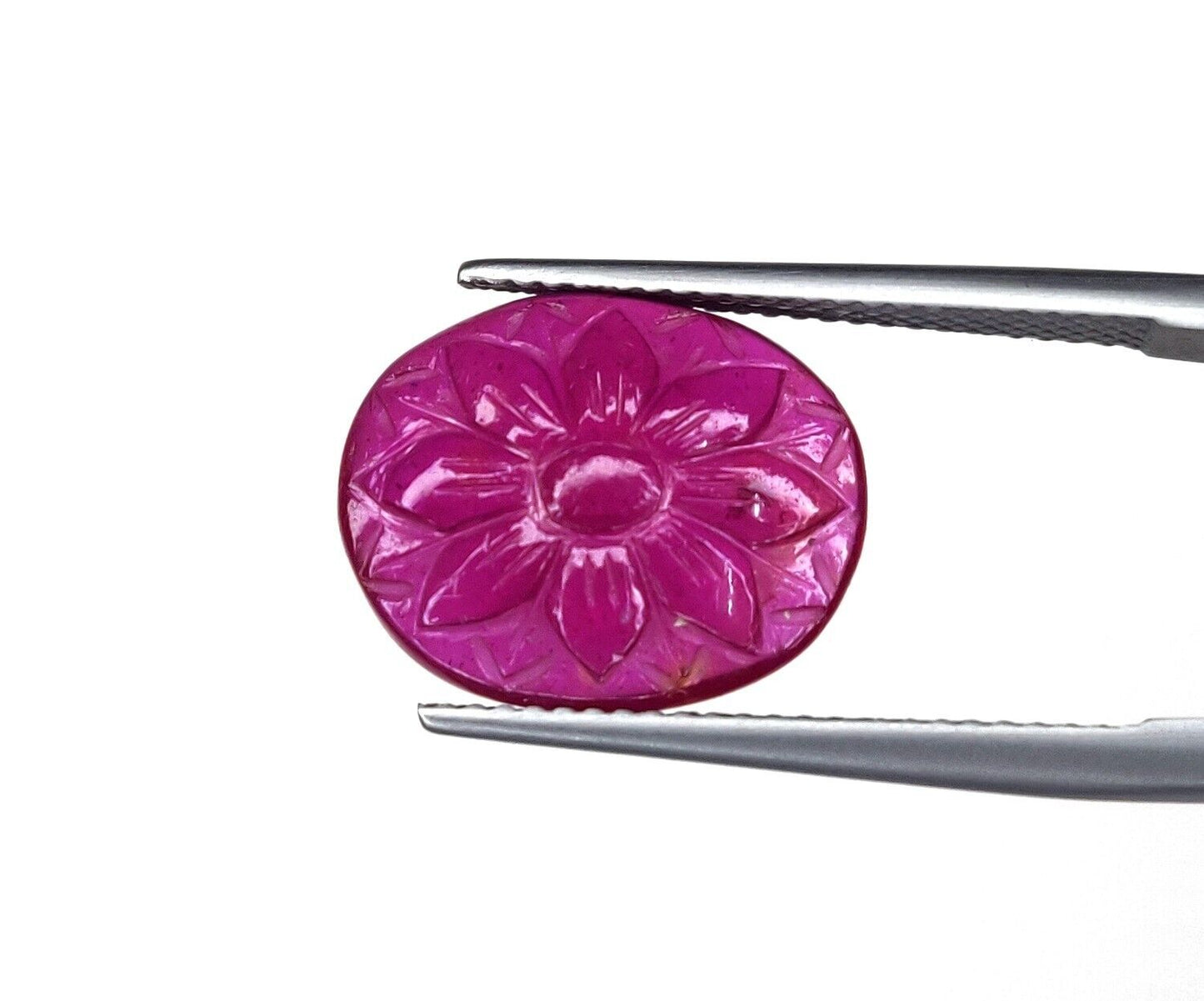 Natural Ruby Oval Pear Heart Fancy Hand Carved Flower Loose Gemstone Cabochons