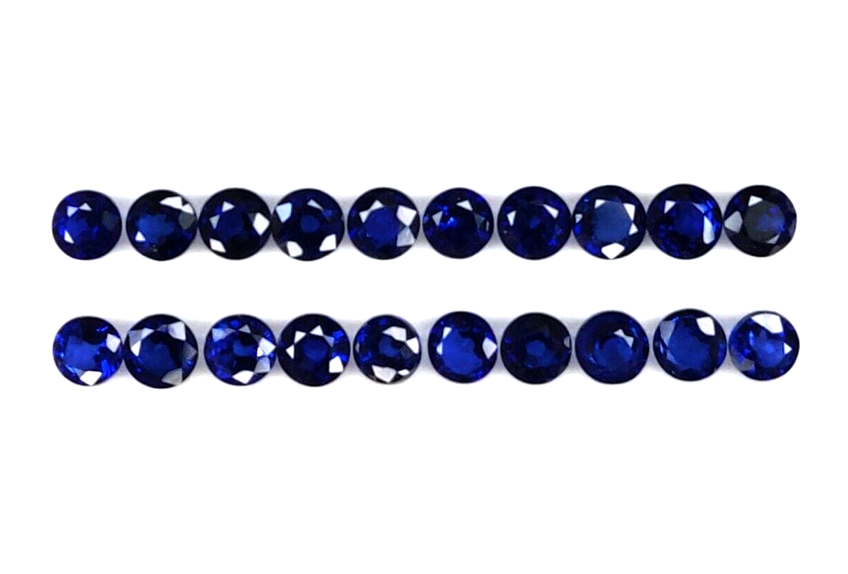 Natural Blue Sapphire 5mm Round Precious Loose Gemstone For Gift Jewelry Making