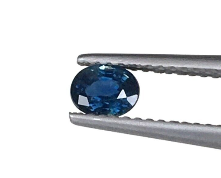 2 Pcs Natural Blue Sapphire 6x4mm Oval Loose Gemstone For Jewelry Making Gifts