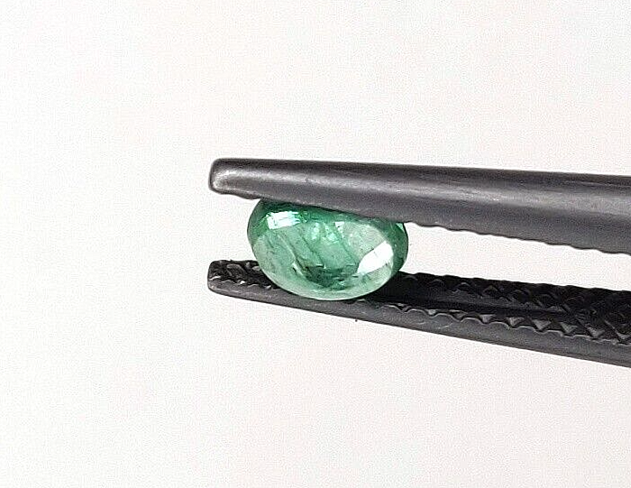 5 Pcs Natural Zambian Emerald 5x4mm Oval Precious Gemstones For Jewelry Making