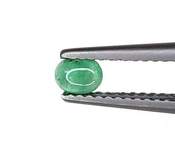 10 Pcs Natural Zambian Emerald 4x3mm Oval Precious Certified Gemstones Cabochon