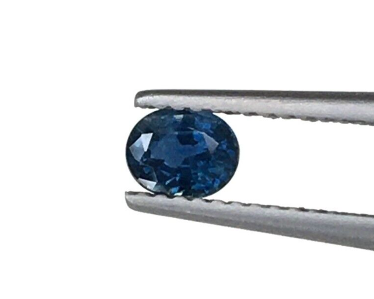 2 Pcs Natural Blue Sapphire 6x4mm Oval Loose Gemstone For Jewelry Making Gifts