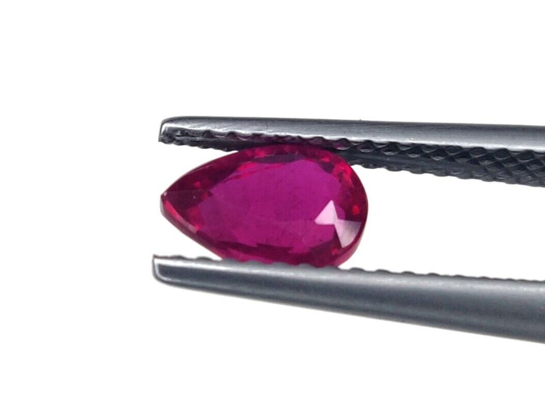 1 Pc Natural Ruby Top Quality 7x5mm Pear Shape Precious Loose Jewelry Gemstones