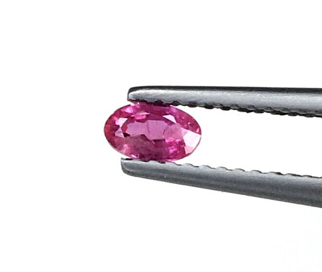 4Pcs Natural Mozambique Ruby 5x3mm Oval Precious Loose Gemstone For Jewelry Gift
