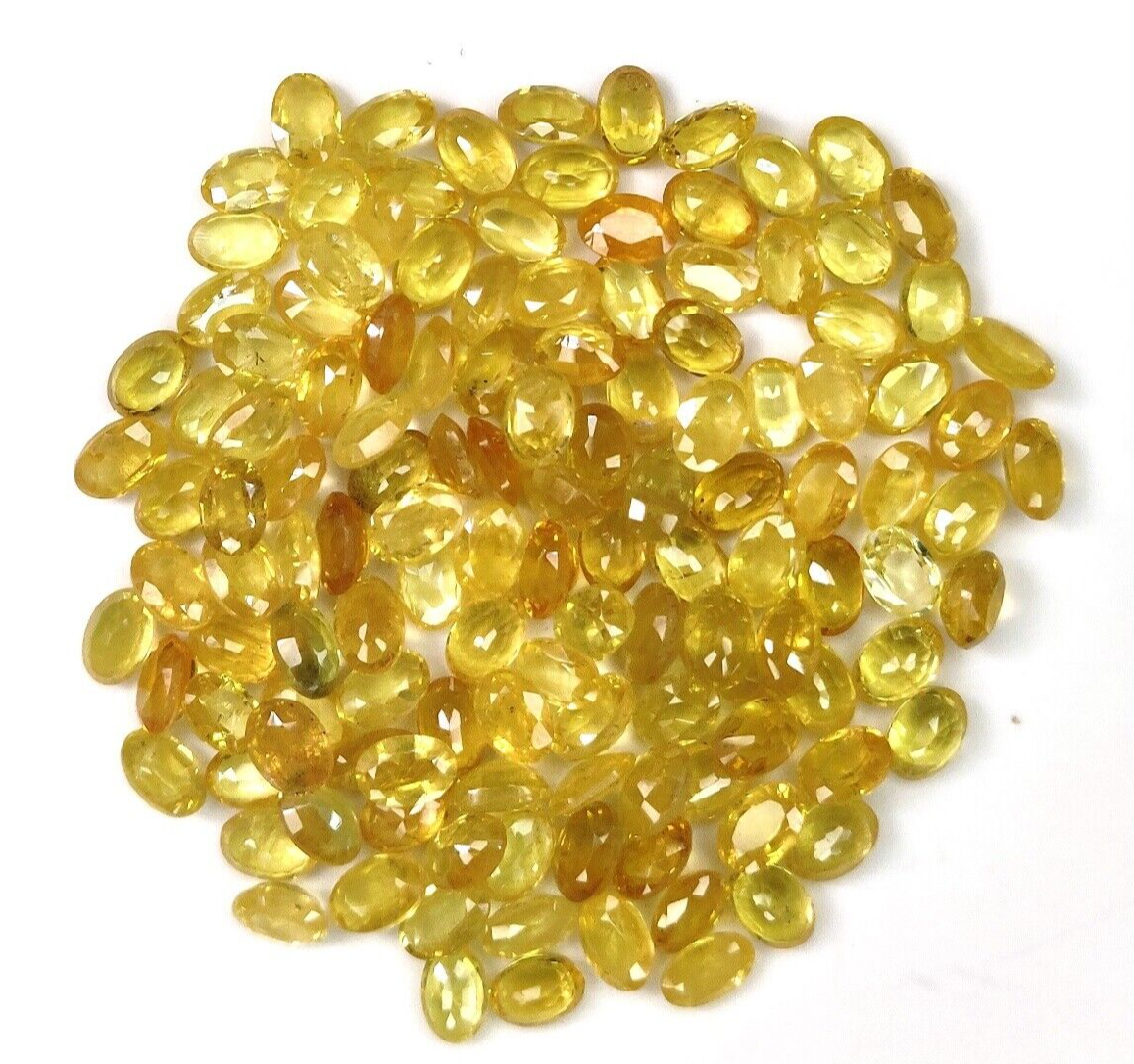 Top Quality Natural Yellow Sapphire 6x4mm Oval Shape Precious Loose Gemstone