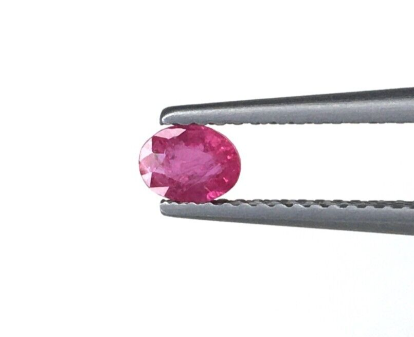 2Pcs Natural Mozambique Ruby 5x4mm Oval Precious Loose Gemstone For Jewelry Gift