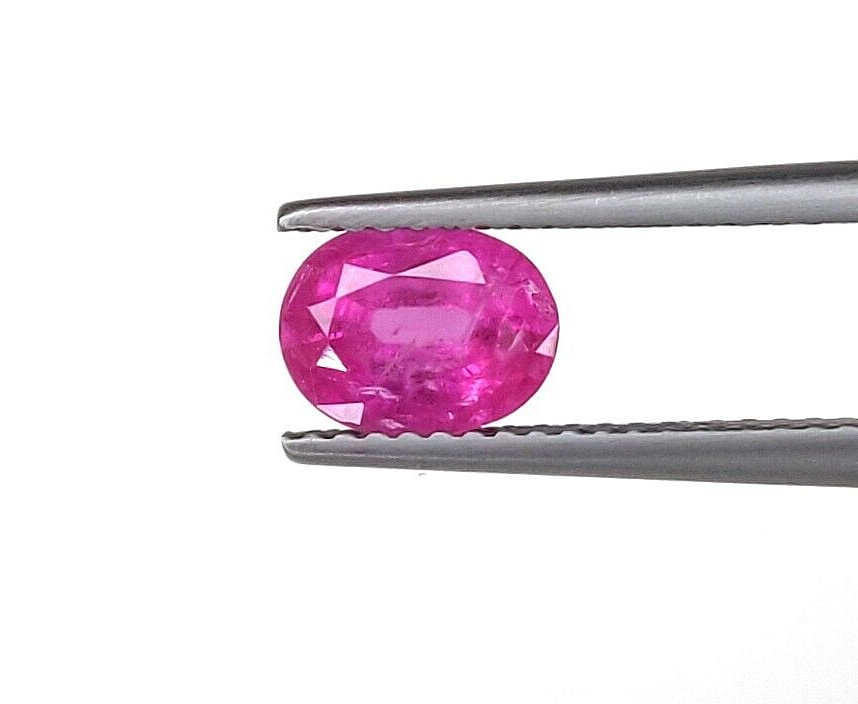2 Pcs Natural Pink Sapphire 6x4mm Oval Precious Loose Gemstone For Jewelry Gifts