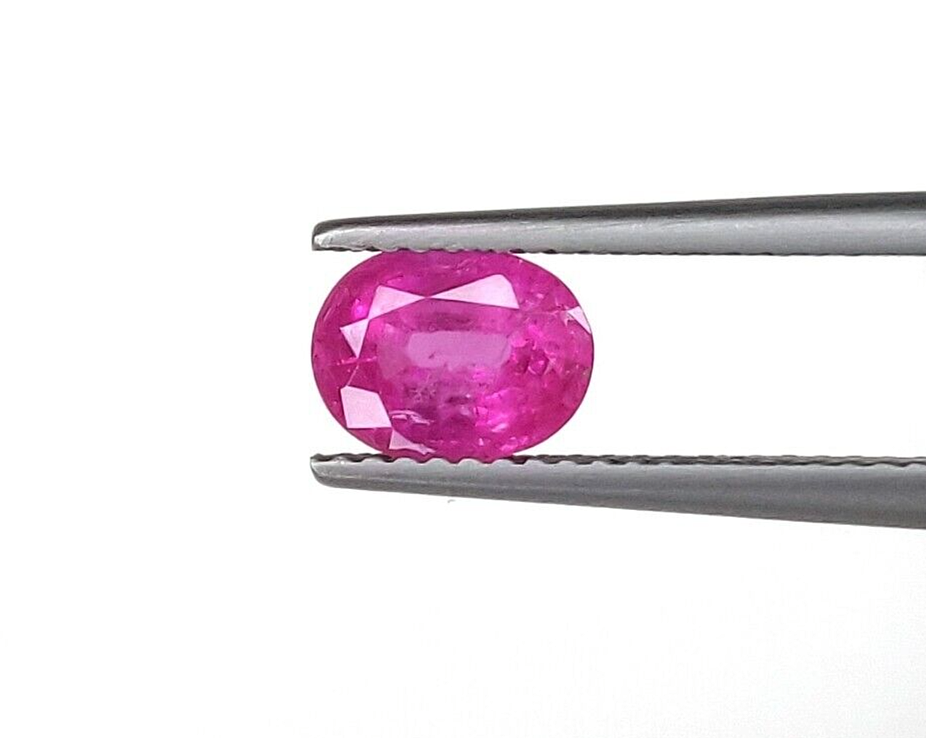 2 Pcs Natural Pink Sapphire 6x4mm Oval Precious Loose Gemstone For Jewelry Gifts