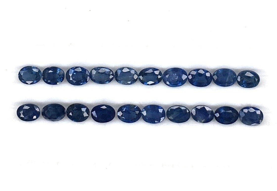 15 Pcs Natural Blue Sapphire 4x3mm Oval Shape Precious Loose Certified Gemstones