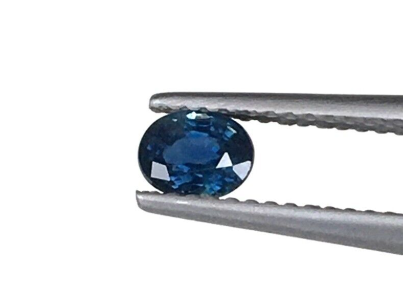 2 Pcs Natural Blue Sapphire 5x4mm Oval Loose Gemstone For Jewelry Making Gifts