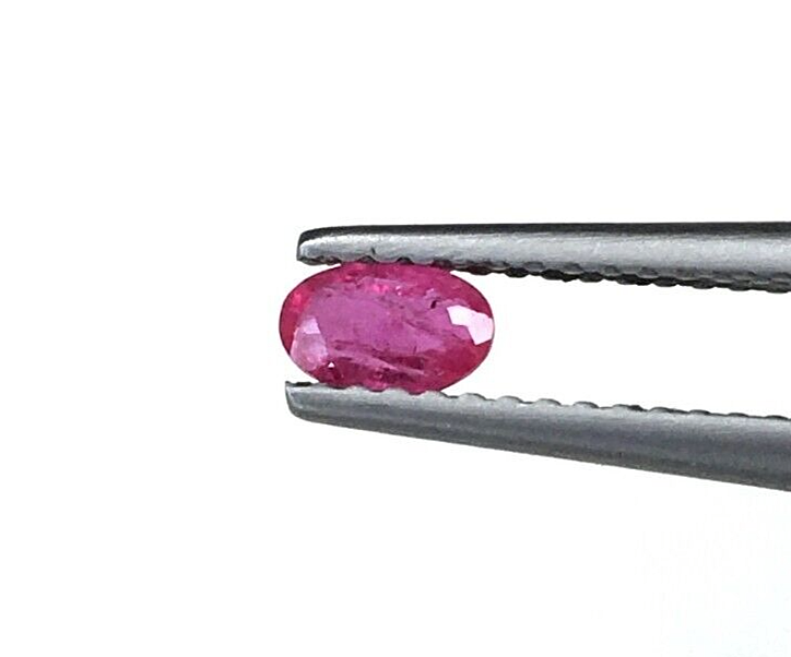 2 Pc Natural Mozambique Ruby 5x3mm Oval Precious Loose Gemstone For Jewelry Gift
