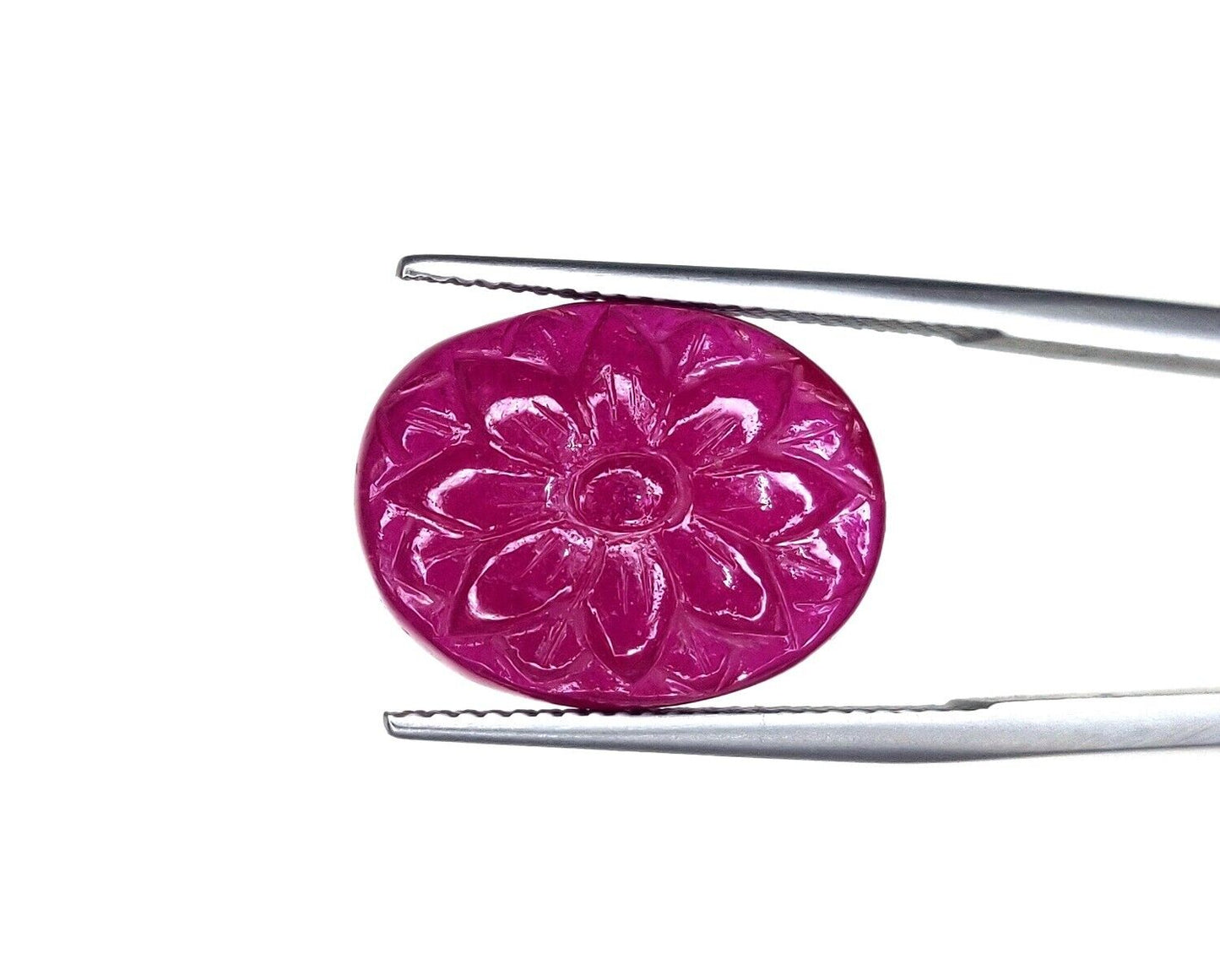 Natural Ruby Oval Pear Heart Fancy Hand Carved Flower Loose Gemstone Cabochons