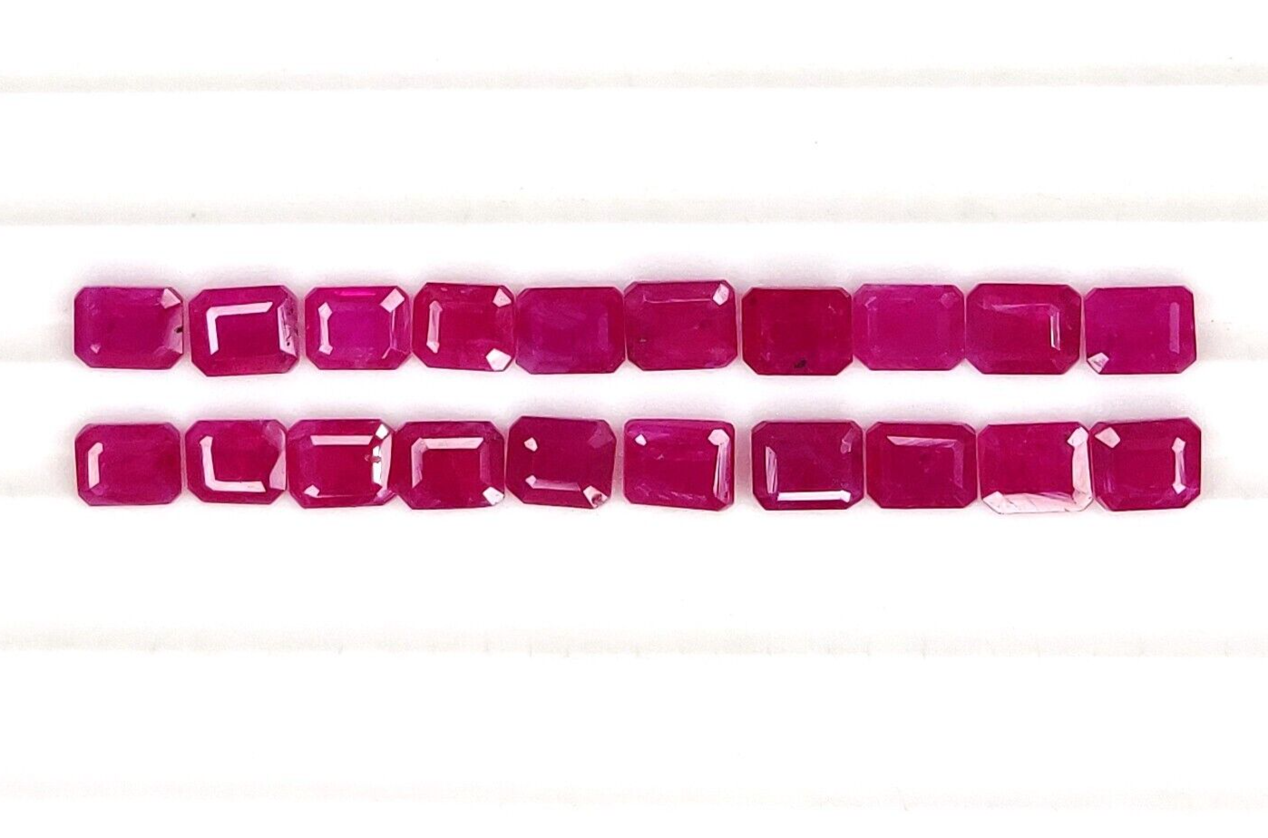 5x4mm Natural Ruby Octagons Precious Loose Gemstone | Certified Loose Gemstone