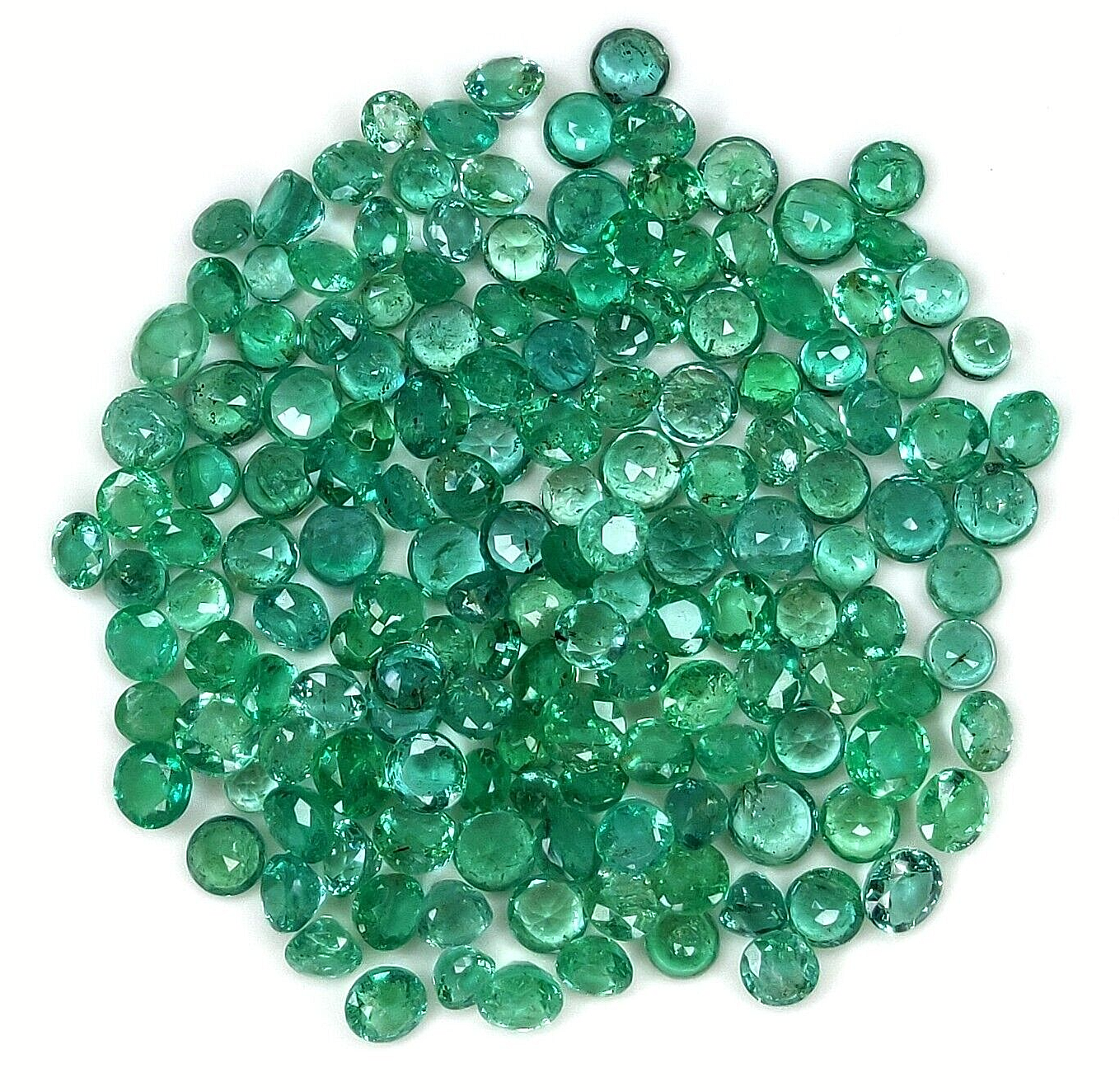 5 Pcs Natural Zambian Emerald 3mm Round Loose Precious Certified Gemstones