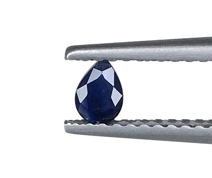 10 Pcs Natural Blue Sapphire 4x3mm Pear Shape Precious Loose Certified Gemstones