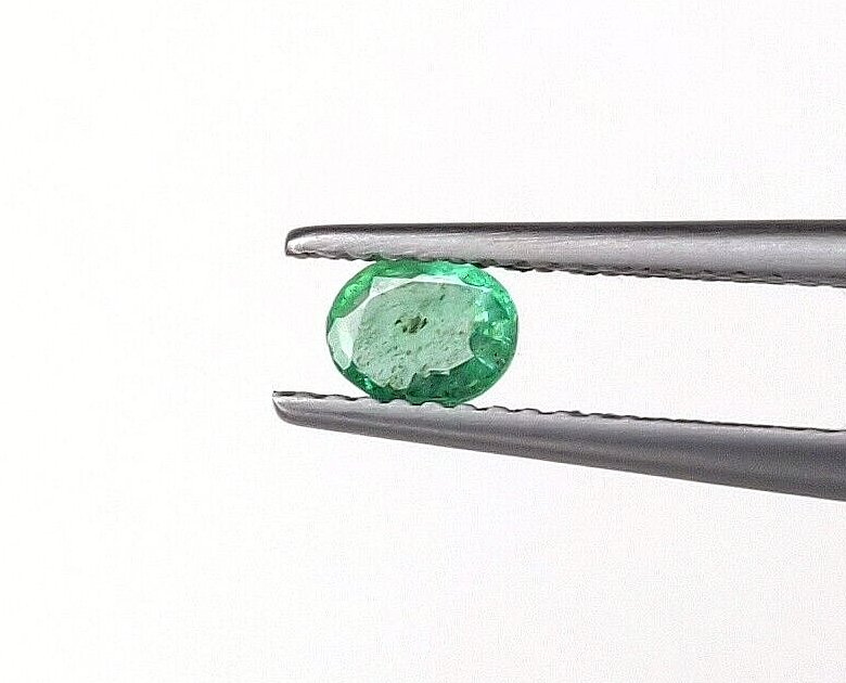 5 Pcs Natural Zambian Emerald 5x4mm Oval Precious Gemstones For Jewelry Making