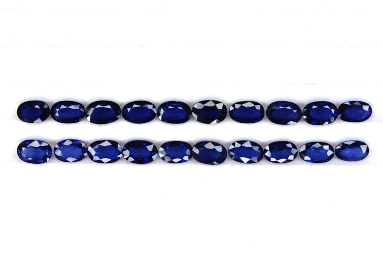 Natural Blue Sapphire 6x4mm Oval Precious Loose Gemstone For Gift Jewelry Making