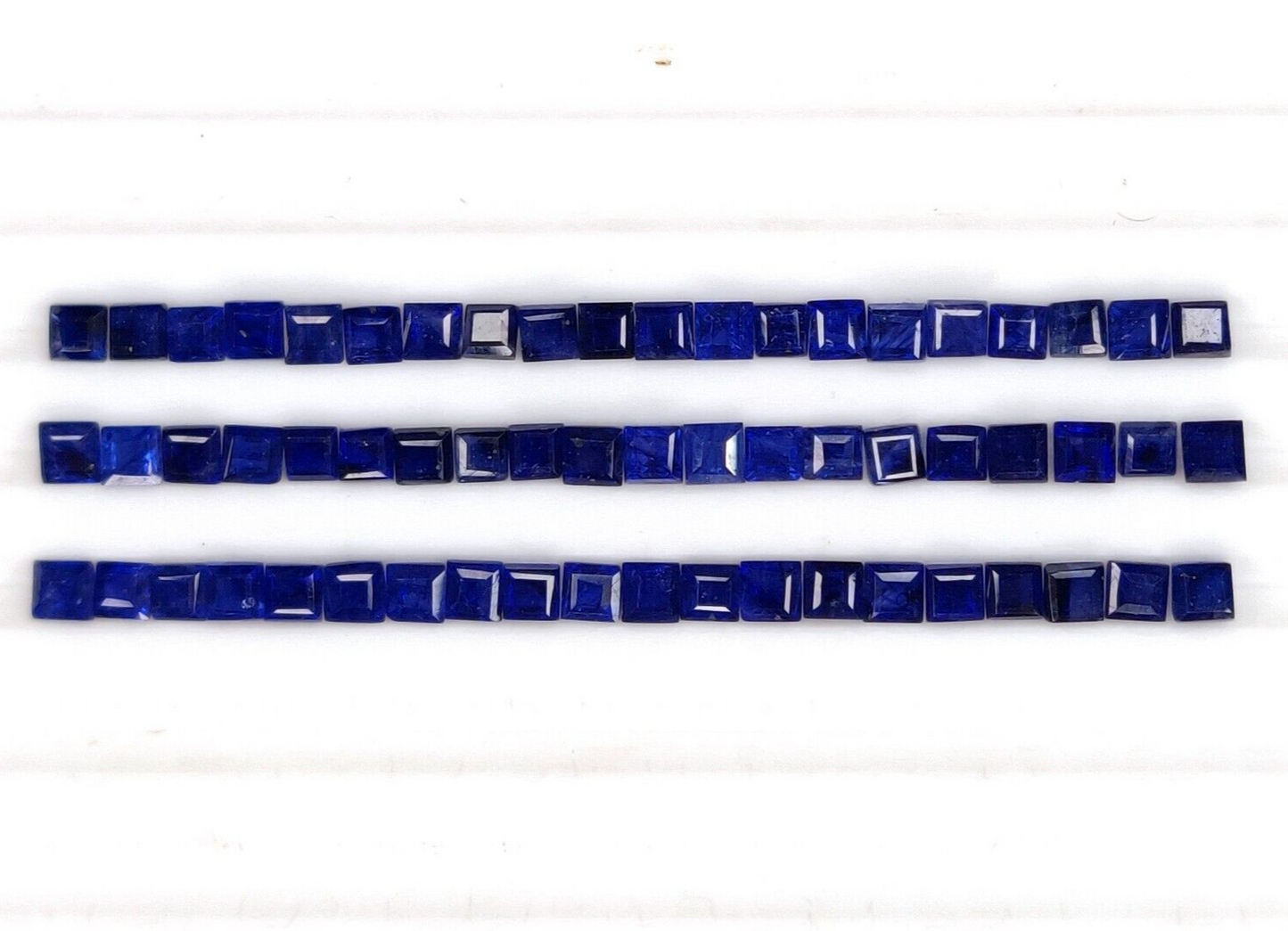 Natural Blue Sapphire Square Shape 2.5mm Precious Loose Gemstone For Jewelry