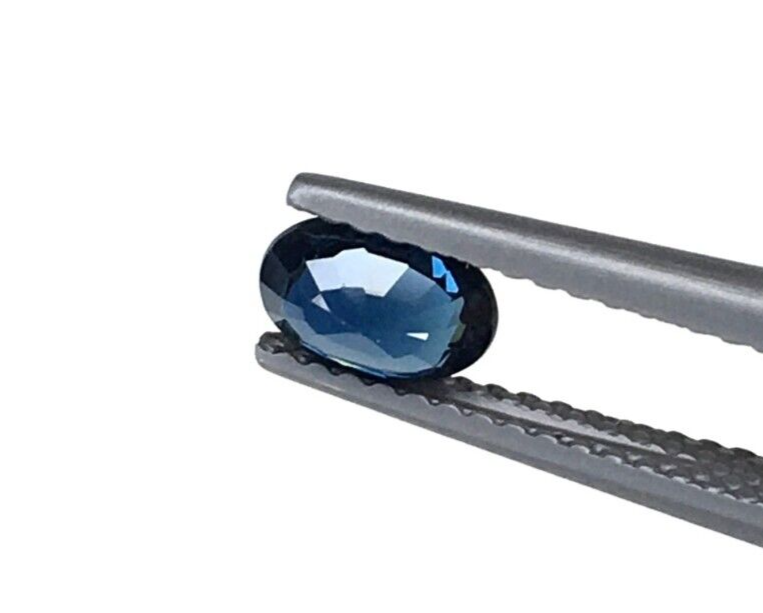 2 Pcs Natural Blue Sapphire 6x4mm Oval Loose Gemstone For Jewelry Making Gifts