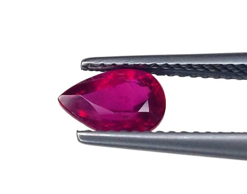 1 Pc Natural Ruby Top Quality 8x6mm Pear Shape Precious Loose Jewelry Gemstones