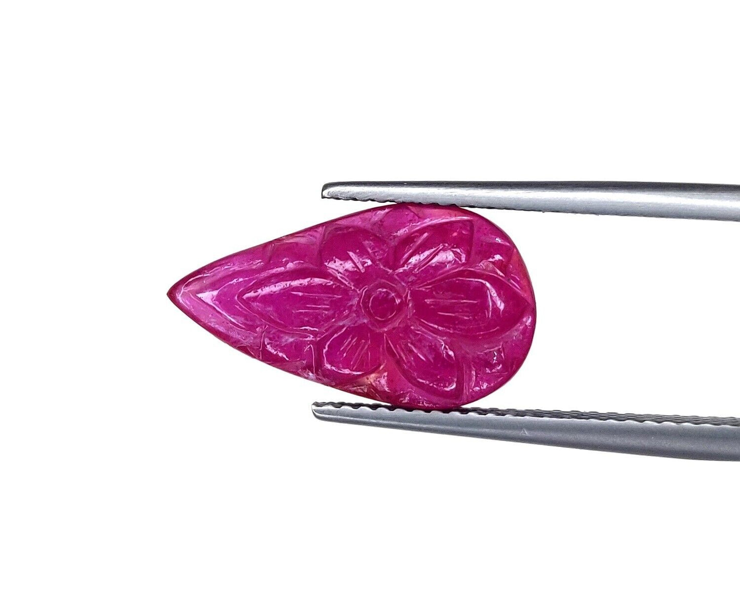 Natural Ruby Oval Pear Heart Shape Hand Carved Flower Loose Gemstone Cabochons