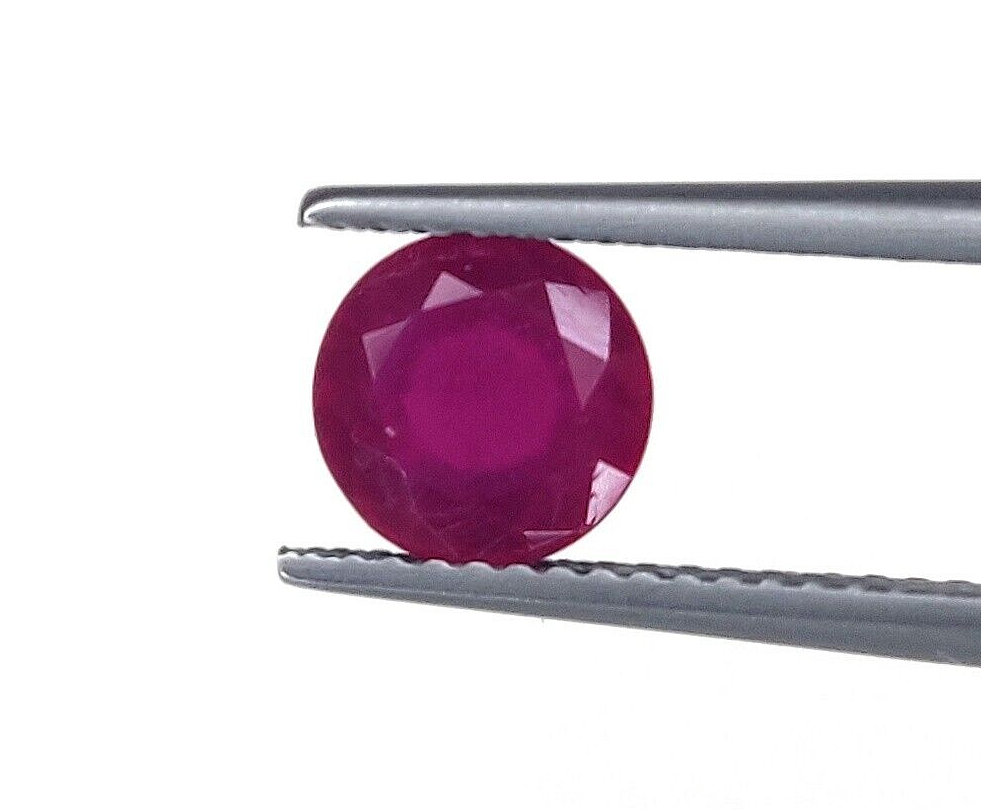 5 Pcs Natural Ruby 7mm Round Shape Precious Loose Gemstones For Jewelry