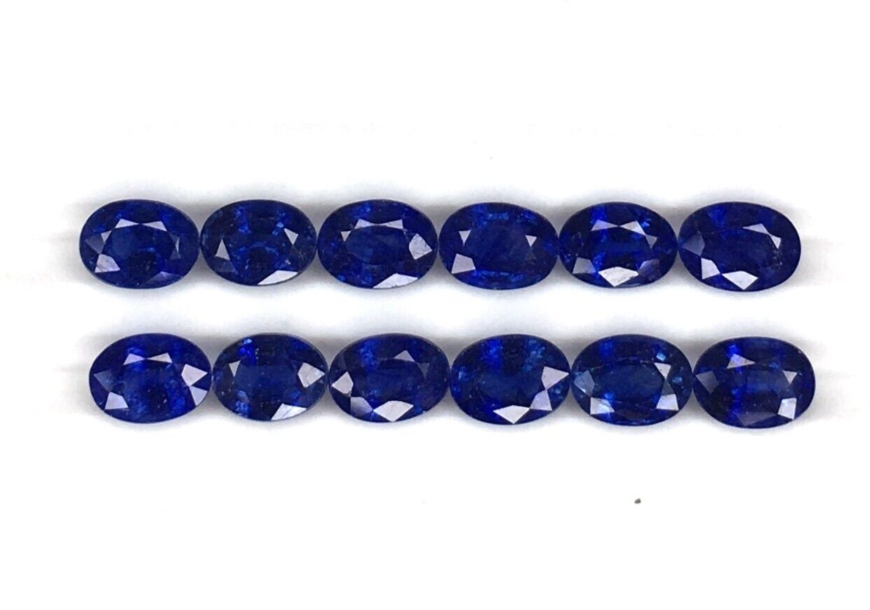 Natural Blue Sapphire 7x5mm Oval Shape Loose Gemstones Precious Certified Stones
