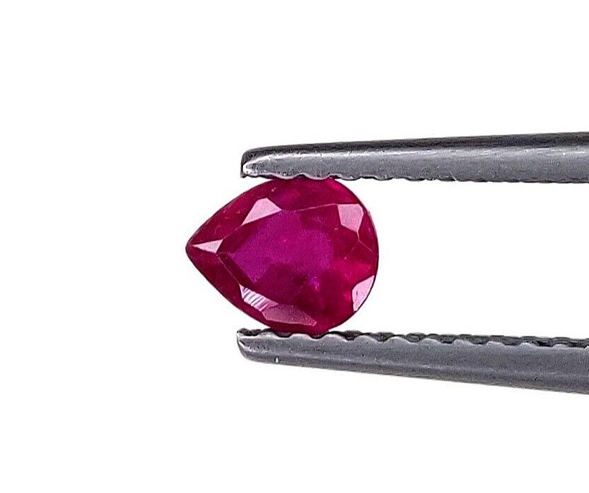 10 Pcs Natural Ruby 5x4mm Pear Shape Precious Loose Gemstones For Jewelry Making