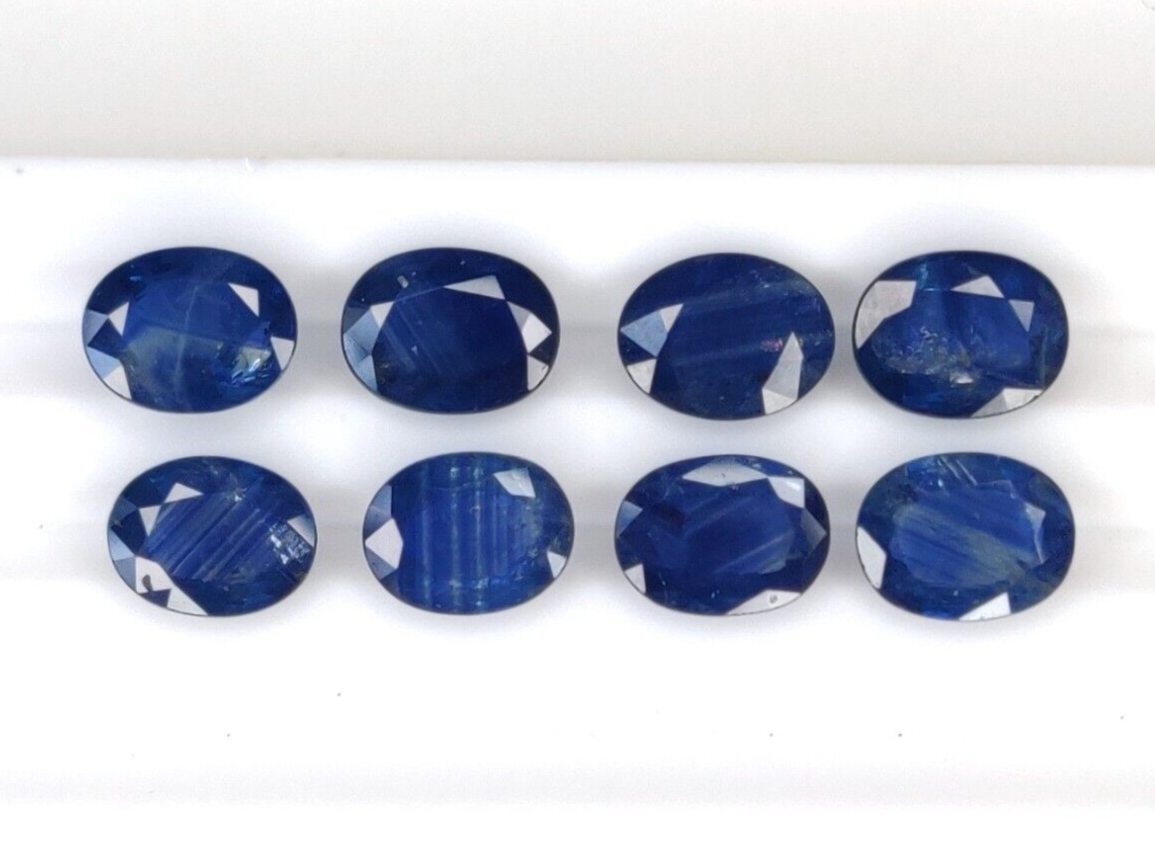 1 Pc Natural Blue Sapphire 9x7mm Oval Loose Gemstone For Jewelry Making Gifts